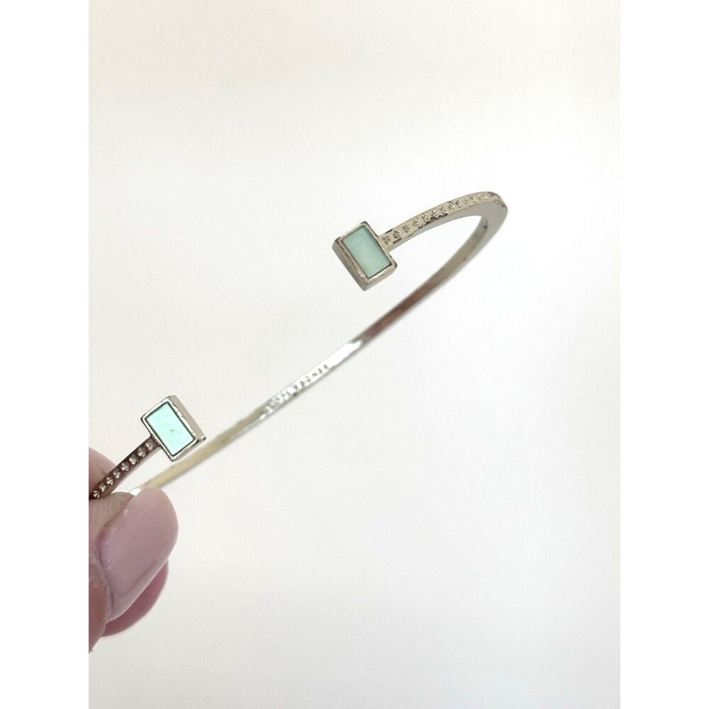 Retired Kendra Scott Gold Toned Adjustable Bracelet With Opal Tone Inserts - Picture 4 of 10